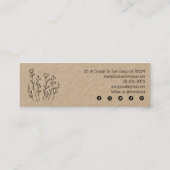 Wildbloemen Elegante aangepaste sociale pictogramm Mini Visitekaartje (Achterkant)