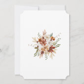 Wildbloemen Elegante doop Religieus evenement Kaart (Achterkant)