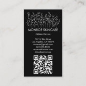 Wildbloemen Elegante lijn Art Chique aangepaste QR Visitekaartje (Achterkant)