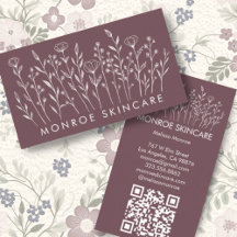 Wildbloemen Elegante lijn Art Chique aangepaste QR