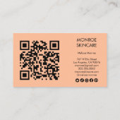 Wildbloemen Elegante lijn Art QR Code Sociale pict Visitekaartje (Achterkant)