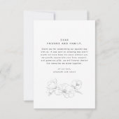 Wildbloemen Elegante moderne bruiloft dank u foto Bedankkaart (Achterkant)