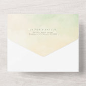 Wildbloemen Elegante Vibrant Zomer Bruiloft All In One Uitnodiging (Achterkant)