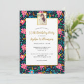 Wildbloemen, elke leeftijd foto van Birthday party Kaart (Staand voorkant)