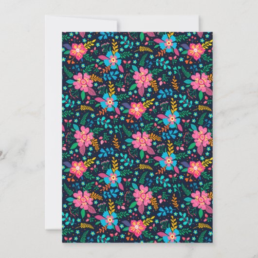 Wildbloemen, elke leeftijd foto van Birthday party Kaart (Achterkant)