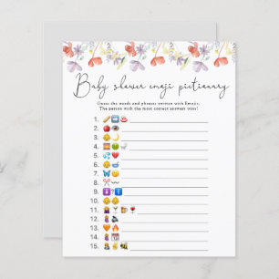 Wildbloemen Emoji afbeelding wild baby shower