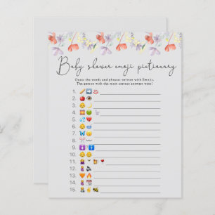 Wildbloemen Emoji afbeelding wild baby shower