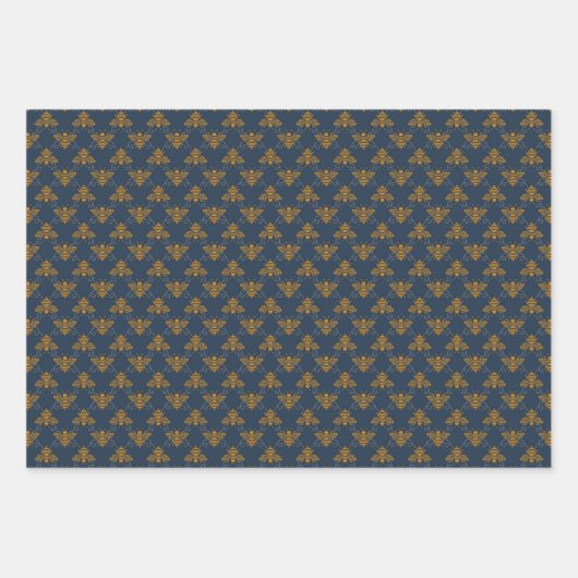 Wildbloemen en bijen inpakpapier vel (Voorkant 2)