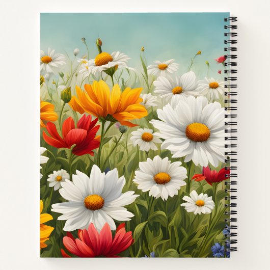 Wildbloemen en Blue Sky Notitieboek (Achterkant)