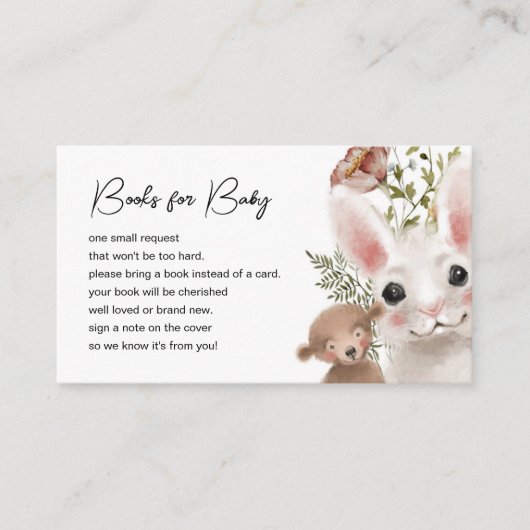 Wildbloemen en bosdieren Boekaanvraag Informatiekaartje (Voorkant)