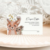 Wildbloemen en bosdieren Luier Raffle Informatiekaartje