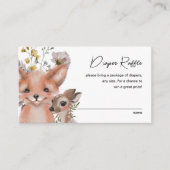 Wildbloemen en bosdieren Luier Raffle Informatiekaartje (Voorkant)