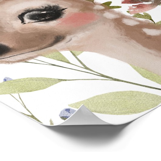 Wildbloemen en bosdieren Verjaardag Welkom Poster (Hoek)