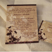 Wildbloemen en Burlap Bruiloft Kaart