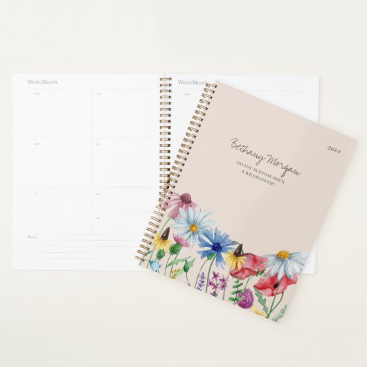 Wildbloemen en Editable Quote Persoonlijk Planner (Display)