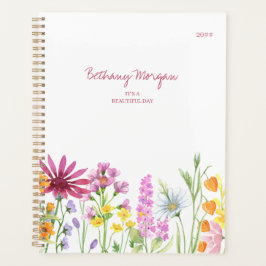 Wildbloemen en Editable Quote Persoonlijk Planner