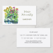 Wildbloemen en een paardenstaart visitekaartje (Voorkant / Achterkant)