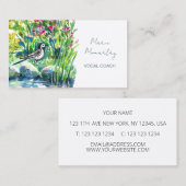 Wildbloemen en een paardenstaart visitekaartje (Voorkant / Achterkant)