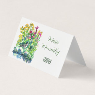 Wildbloemen en een paardenstaart visitekaartje