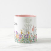 Wildbloemen en groen Bloemen Koffie Mok (Midden)
