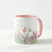 Wildbloemen en groen Bloemen Koffie Mok (Voorkant rechts)