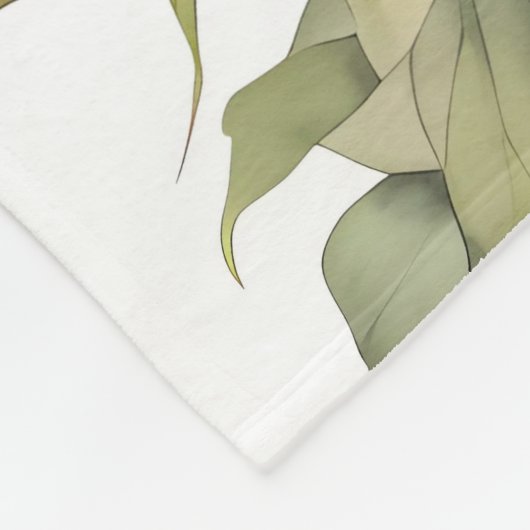 Wildbloemen en honingbijen Waterverf Fleece Deken (Hoek)