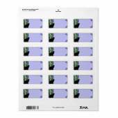  Wildbloemen en Kat Adresetiketten Etiket (Full Sheet)