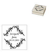 Wildbloemen en Leaves Diamond voor bruiloft Rubberstempel (Gestempeld)