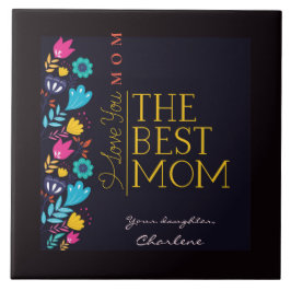 Wildbloemen en Moederdag begroeten personaliseren Tegeltje