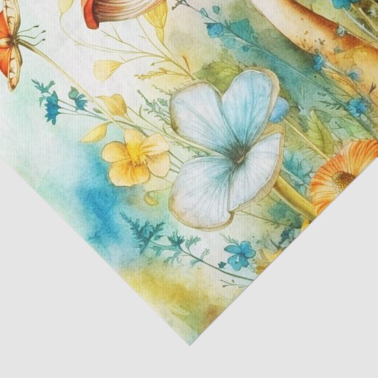  Wildbloemen en Paddenstoelen Decoupage Tissuepapier (Detail)