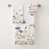 Wildbloemen en vlinders bad handdoek (Insitu)