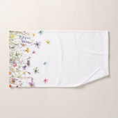 Wildbloemen en vlinders bad handdoek (Handdoek)