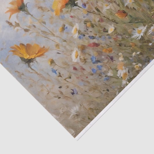 Wildbloemen en vlinders Decoupage Tissuepapier (Detail)