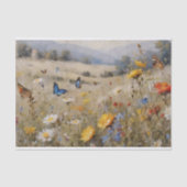 Wildbloemen en vlinders Decoupage Tissuepapier (Voorkant)