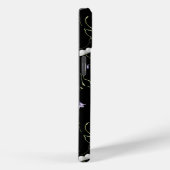 Wildbloemen en vlinders op zwart Case-Mate iPhone case (Achterkant / Rechts)