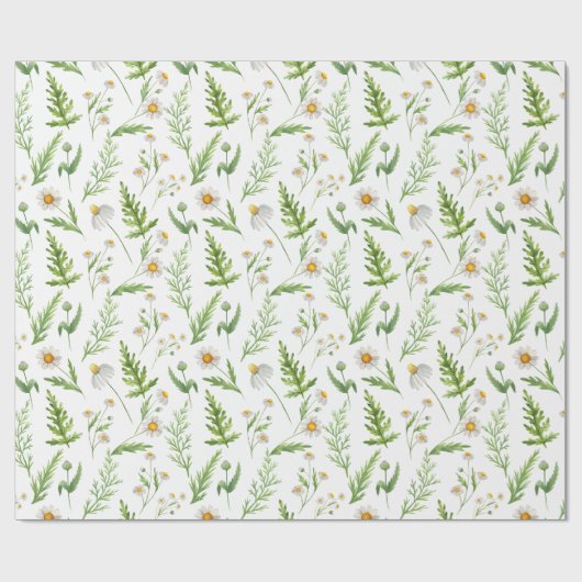 Wildbloemen en Waterverf van meststoffen Verpakkin Cadeaupapier (Vlak)