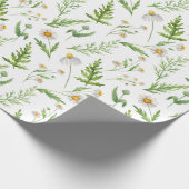 Wildbloemen en Waterverf van meststoffen Verpakkin Cadeaupapier (Hoek)