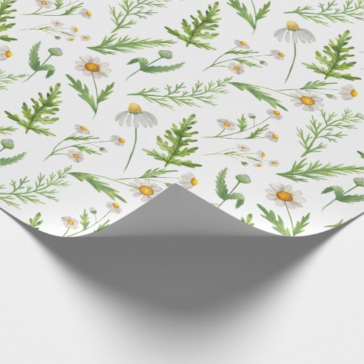 Wildbloemen en Waterverf van meststoffen Verpakkin Cadeaupapier (Hoek)