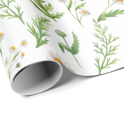 Wildbloemen en Waterverf van meststoffen Verpakkin Cadeaupapier (Rol Hoek)