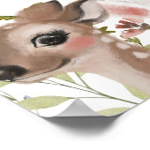 Wildbloemen en Woodland Animals Baby shower Poster (Hoek)