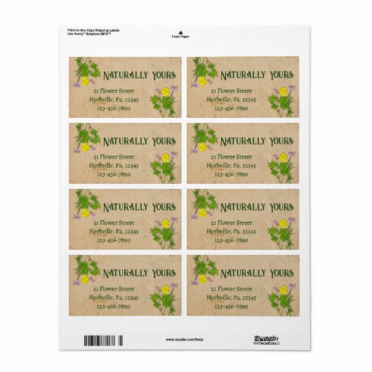 Wildbloemen Etiket (Full Sheet)