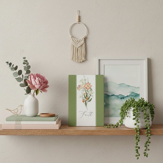 Wildbloemen Faith Plaque Fotoplaat
