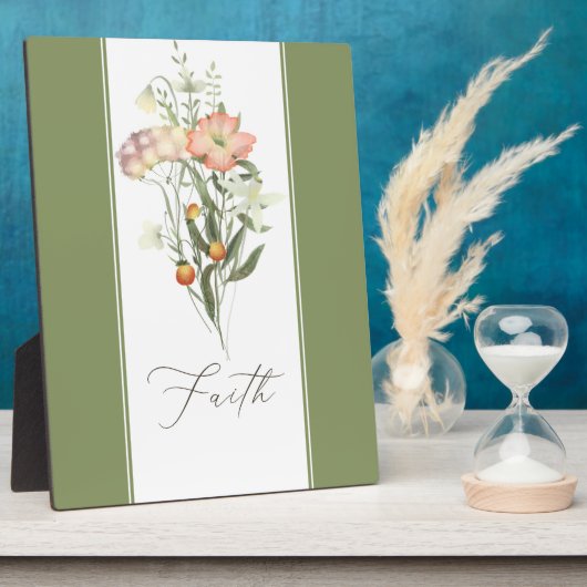 Wildbloemen Faith Plaque Fotoplaat (Zijkant)