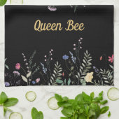 Wildbloemen Faux folie Queen Bee Theedoek (Gevouwen)