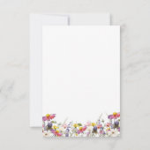 Wildbloemen Flat Hartelijk dank Bedankkaart (Achterkant)