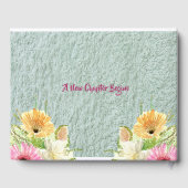 Wildbloemen Floral Afro-Amerikaans paar Gastenboek (Achterkant)