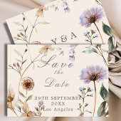 Wildbloemen Floral Moderne bruiloft Save The Date