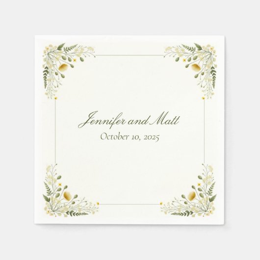 Wildbloemen, Formele Tuin Feest Servet (Voorkant)