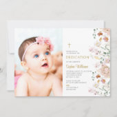 Wildbloemen Foto Meisje Toewijding Kaart (Voorkant)