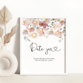 Wildbloemen gaan uit naar nachtideeën. Datum jar b Poster